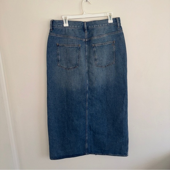NWOT Madewell The Rilee Denim Midi Skirt 30 - Picture 8 of 8